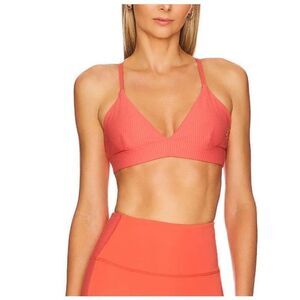 PE Nation Womens Free Play Sports Bra in Orange size M